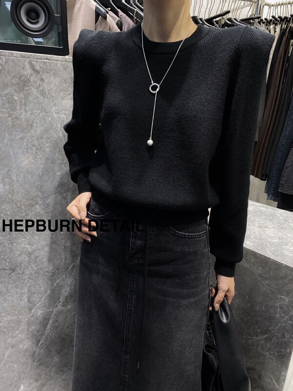 【HEPBURN Hepburn】Designed wool blend warm sweater (commuting all-match) Y57# FHX