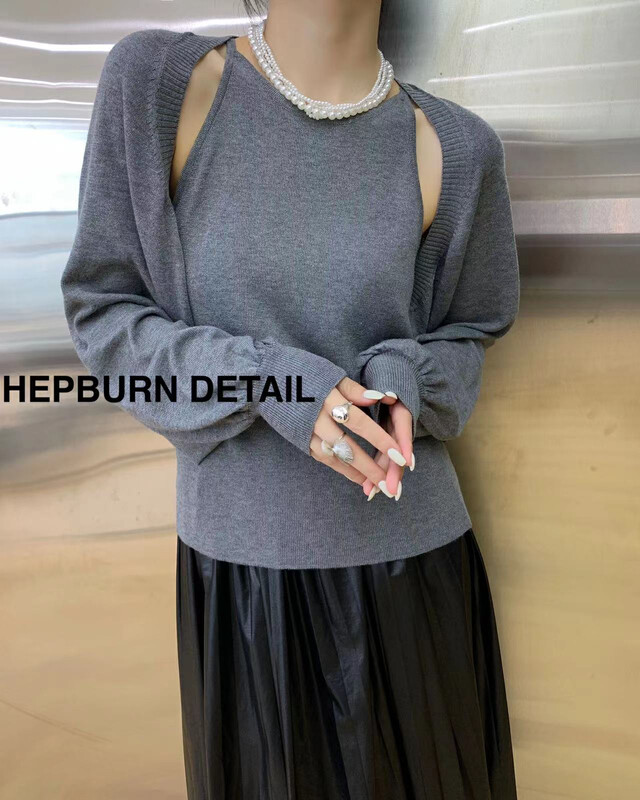 [HEPBURN Hepburn] Explosive cashmere vest two-piece suit 727-1# FHX