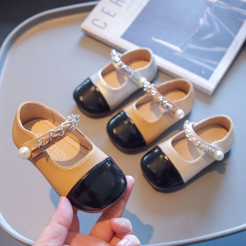 Girls shoes princess leather shoes 2022 new spring and autumn models Mary Jane black summer summer single shoes baby small fragrance