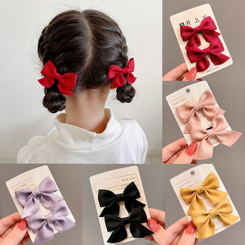 Children's hairpin bow headwear little girl hair accessories cute does not hurt the hair girl net red clip baby hairpin