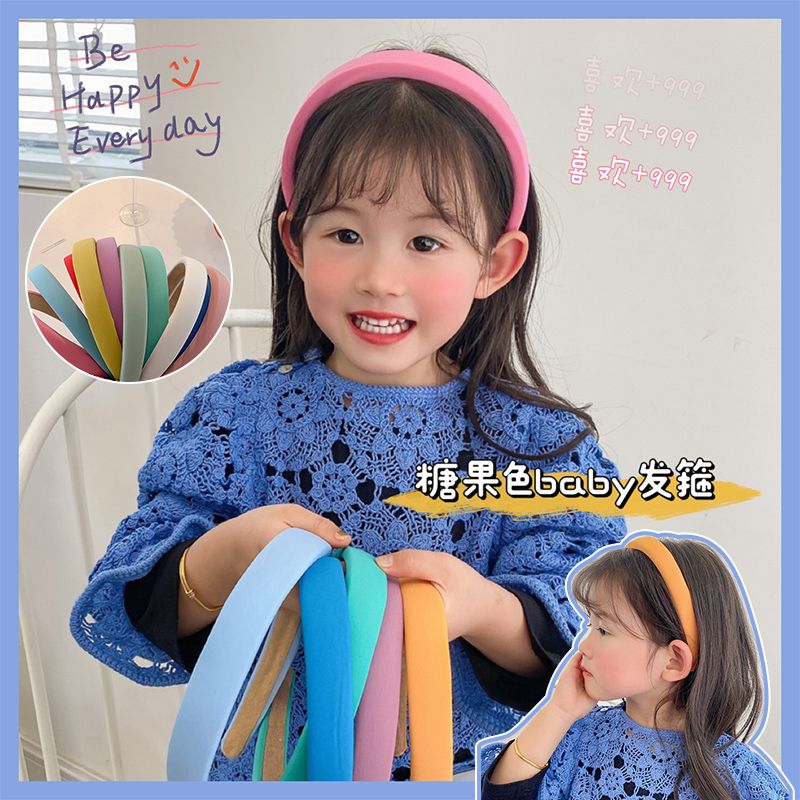 New children's headband candy-colored little girl's headband cute non-slip hairpin baby does not hurt the hair does not strangle the head