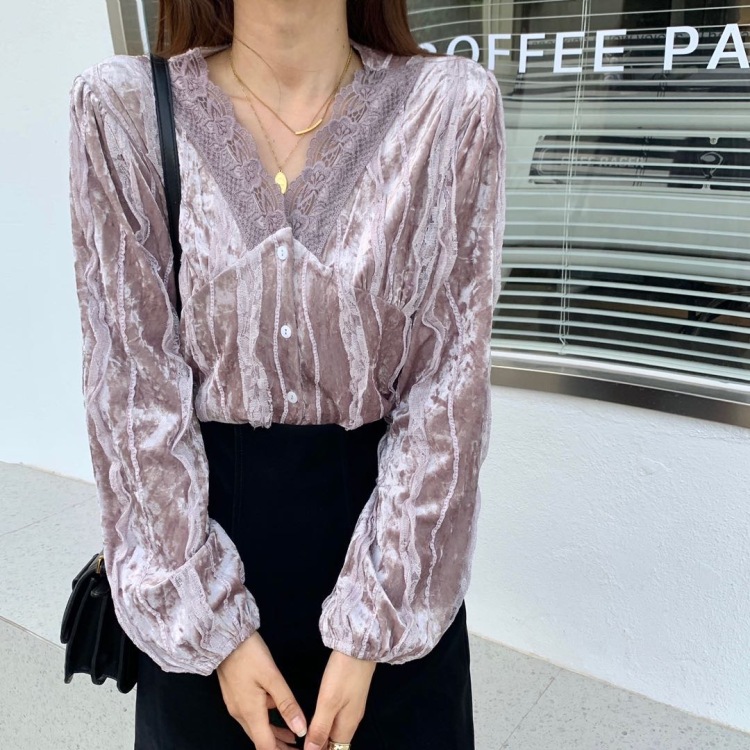 Original price 77.83! [UONE] V-neck comfortable and stylish small shirt (only small shirts) 89753# LSL