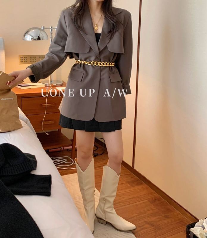Original price 178.22! New in early autumn! [UONE] big-name temperament design suit (with waist chain) 97806# LSL