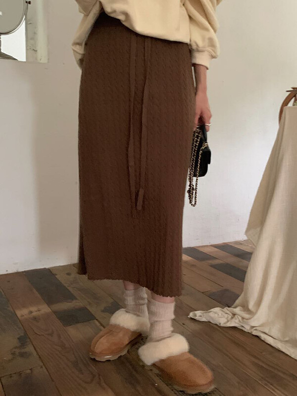 Original price 62.04! [LOVELY/SHMILY] Casual all-match Korean twist skirt M0717