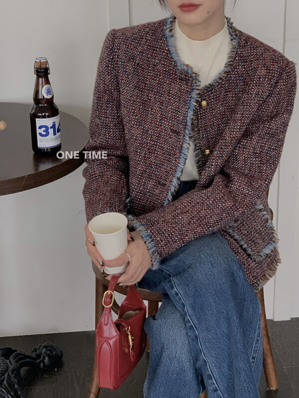 【ONE TIME】Small Fragrance Quilted French Short Jacket KX1110# JHY