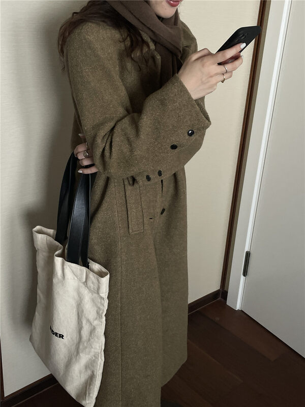 【TN】Fashionable Long Casual Coat (25% Wool) 1331# CLS