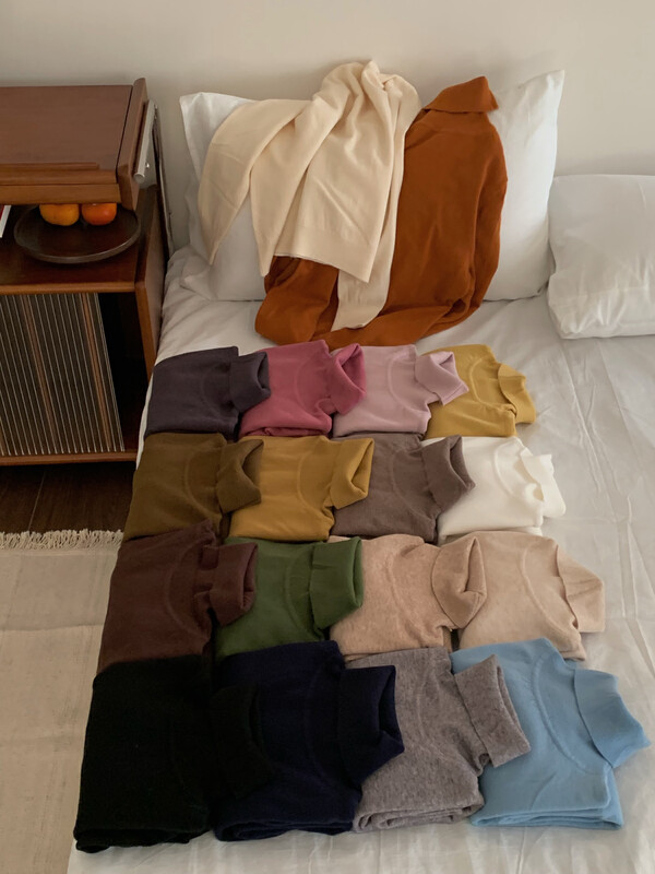 【LOVELY/SHMILY】Autumn and winter all-match high-neck knitted bottoming shirt bottoming shirt M0806