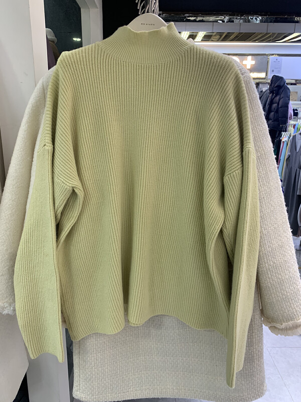 【RS】Solid Color Slim Fit Half Turtleneck Pit Strip Warm Sweater M2502# FHX