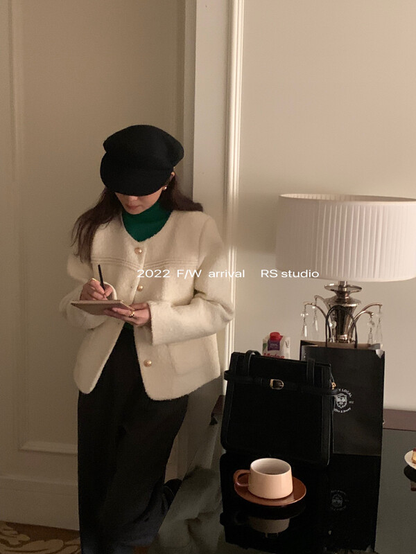 【RS】Designed Tweed Small Fragrance Warm Down Jacket LL0308# FHX