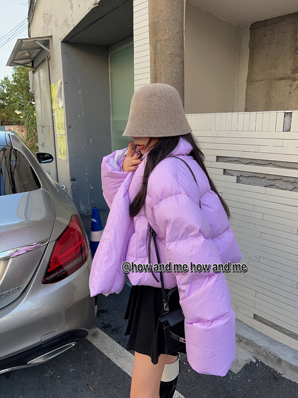 【 HOW AND ME Cheng Xi 】Sweet commuter all-match down jacket jacket (with scarf 90 white duck down jacket (with scarf) 5190