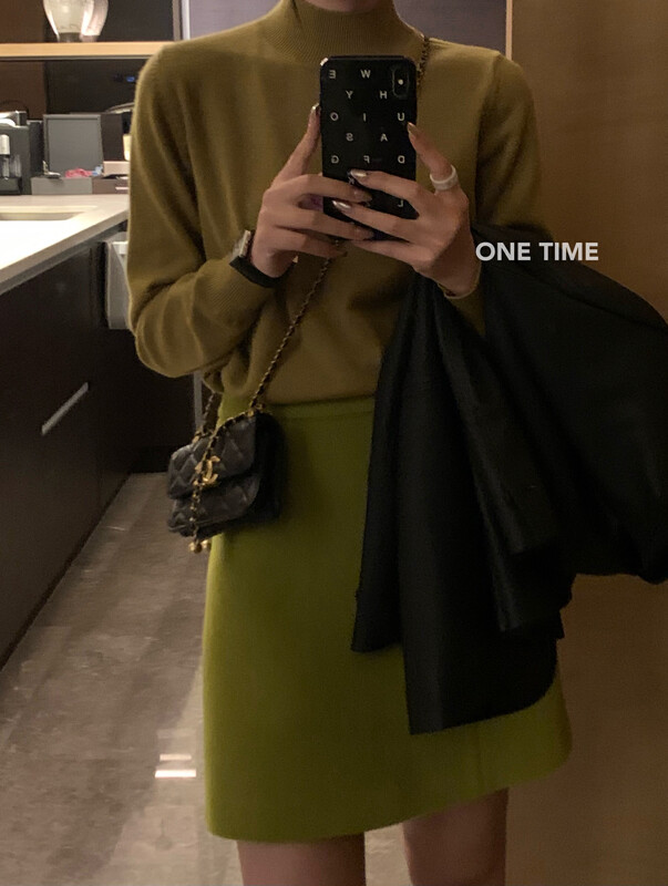 【ONE TIME】Fashion Simple Versatile Half Turtleneck Warm Sweater OT7696# JHY