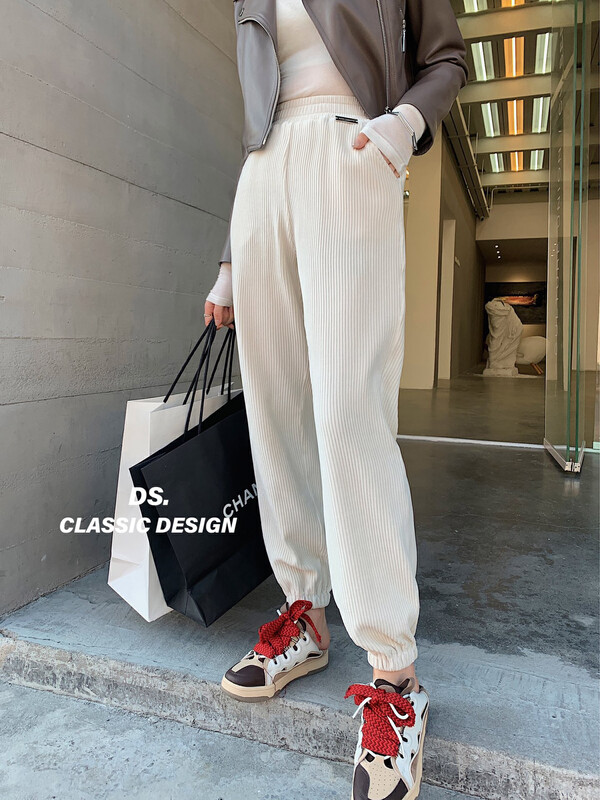 【DS】Korean Corduroy Plus Fleece Casual Pants 51645-1# JHY