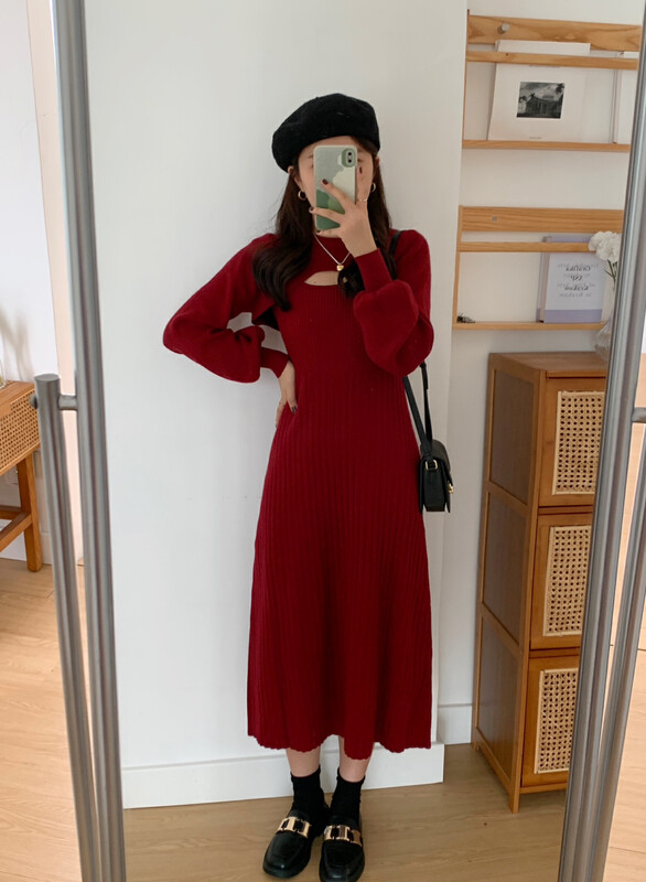 【VICTORY.2】Slim and temperament suspender skirt + long-sleeved casual blouse suit 2166# WPL