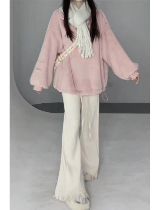 【L.L STUDIO】Korean Style Loose Collar Sweater 78408# PCZ