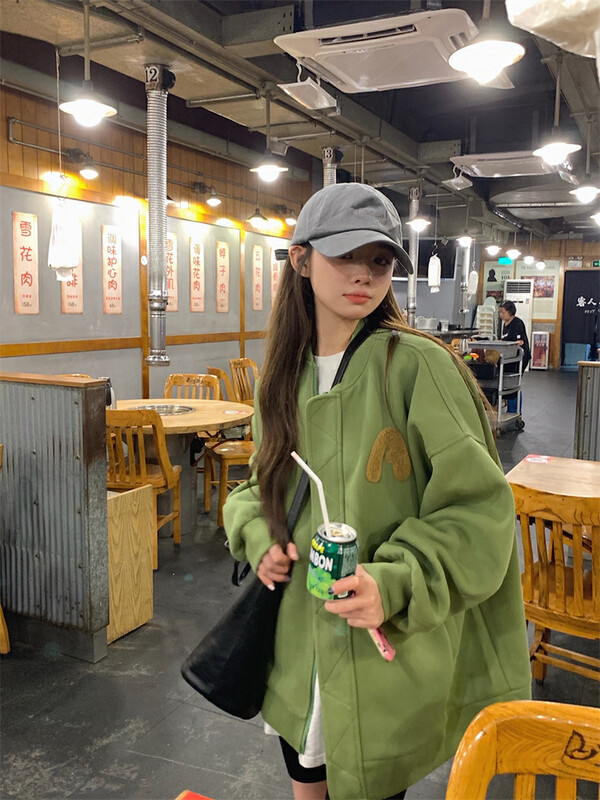 【L.L STUDIO】Korean Versatile Alphabet Short Jacket 78353# PCZ