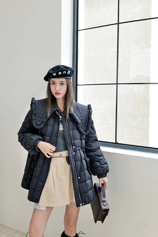 【DS】Winter new large lapel fungus edge thickened warm down jacket (including 90% white duck down) 99273# JHY