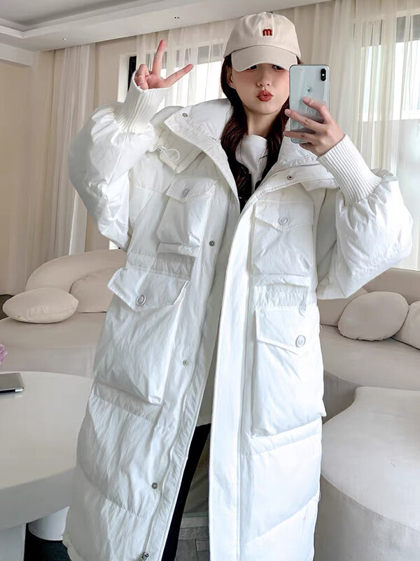 [DS] Hooded Thick Long Sleeve Warm Down Jacket (including 90% White Duck Down) 99341D# JHY