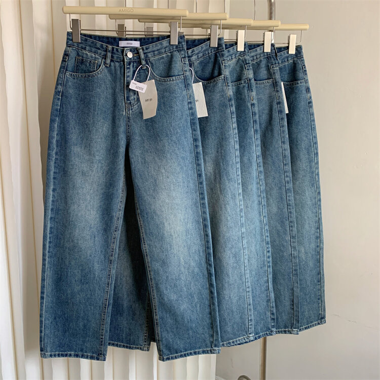 【Yi Kaoru】Vintage High Waist Straight Jeans 0532# HYY
