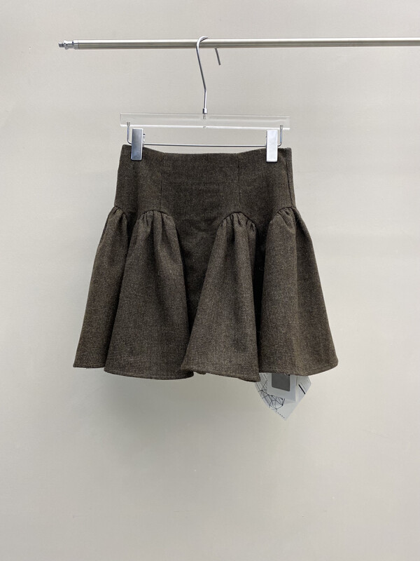 【D.TWO D2】High waist pleated slim skirt 2529102# ZXL
