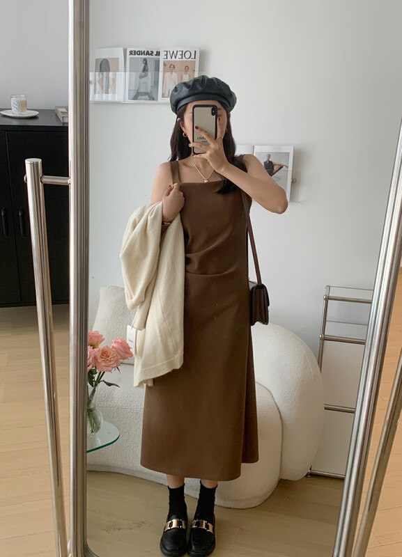 【VICTORY.2】Slim and slim long suspender dress v73# WPL