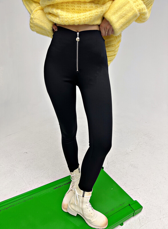 New in winter! [D.TWO D2] zipper versatile fashion bottoming casual pants 2505008# ZXL