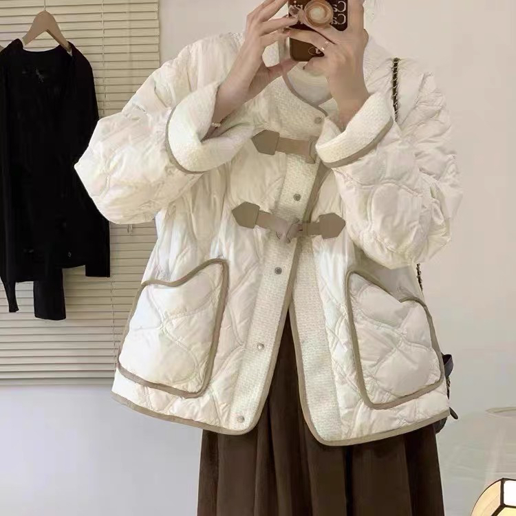 【DS】Xiaoxiangfeng round neck loose warm down jacket (including 90% white duck down) 99351D# JHY