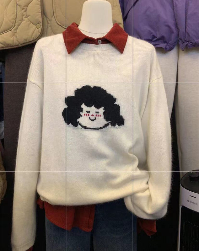 【SUSAN】Long Sleeve Round Neck Korean Style Thermal Sweater 82567# LSW