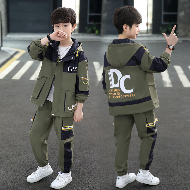Children's clothing boys suits spring autumn winter clothing 2022 new children's sports Korean version of the Internet celebrity handsome casual trend