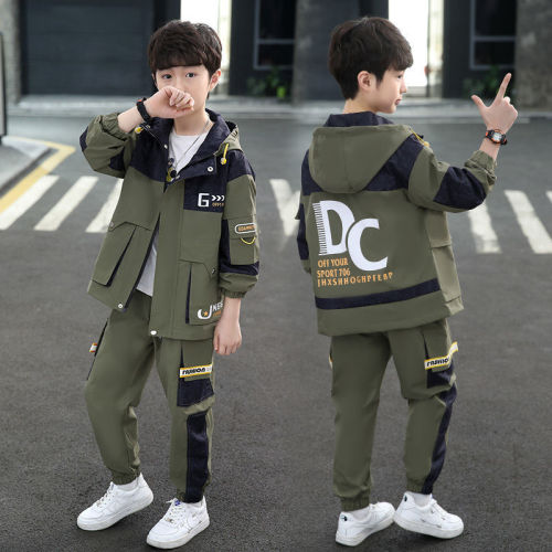 Children's clothing boys suits spring autumn winter clothing  new children's sports Korean version of the Internet celebrity handsome casual trend