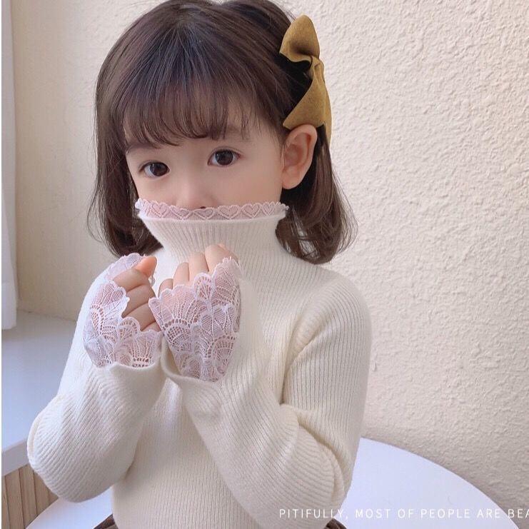 Thin section children's sweater women's 2022 new girl's autumn bottoming shirt girl baby's autumn and winter foreign style pullover all-match