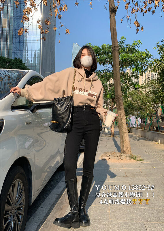 [Suxinlan/YOUMO] Simple and versatile thickened elastic skinny jeans 13832# LSL