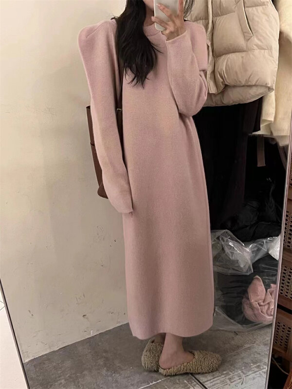 [WANWAN] Gentle wind pure color temperament dress 2690# HBX
