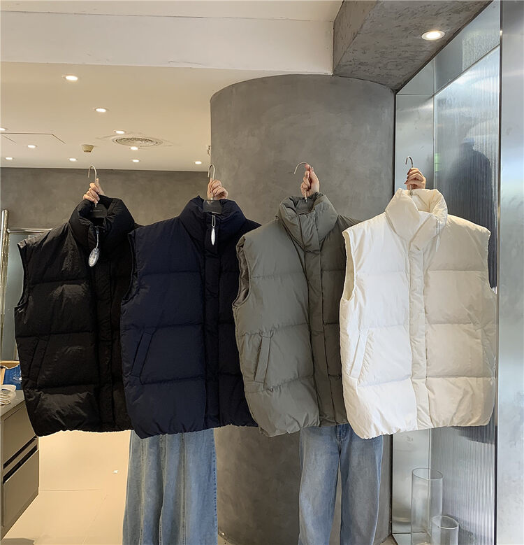 【IN.CHOOSE U】Simple solid color casual vest warm down jacket (including 90% white duck down) 69539# CQW