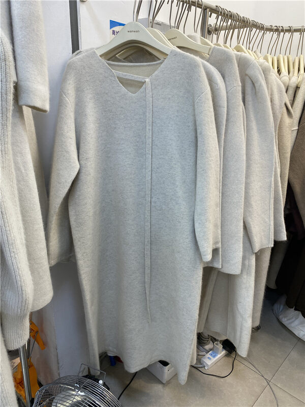 [WANWAN] V-neck loose temperament gentle dress 2691# HBX