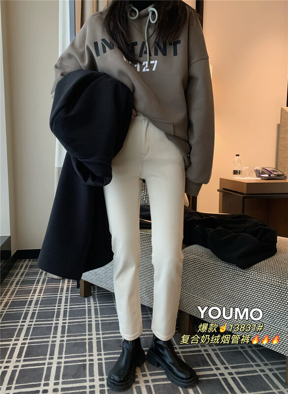 [Suxinlan/YOUMO] thick velvet fashion retro casual jeans 13831# LSL