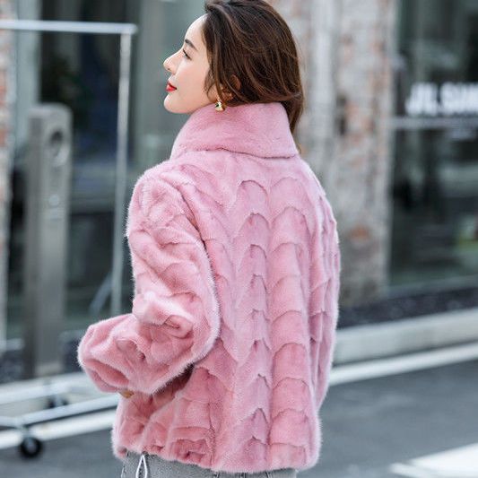 Fur 2022 New Mink Fur Coat Jurchen Mink Imported Mink Short Pink Mink Genuine Fur Coat Mink Coat