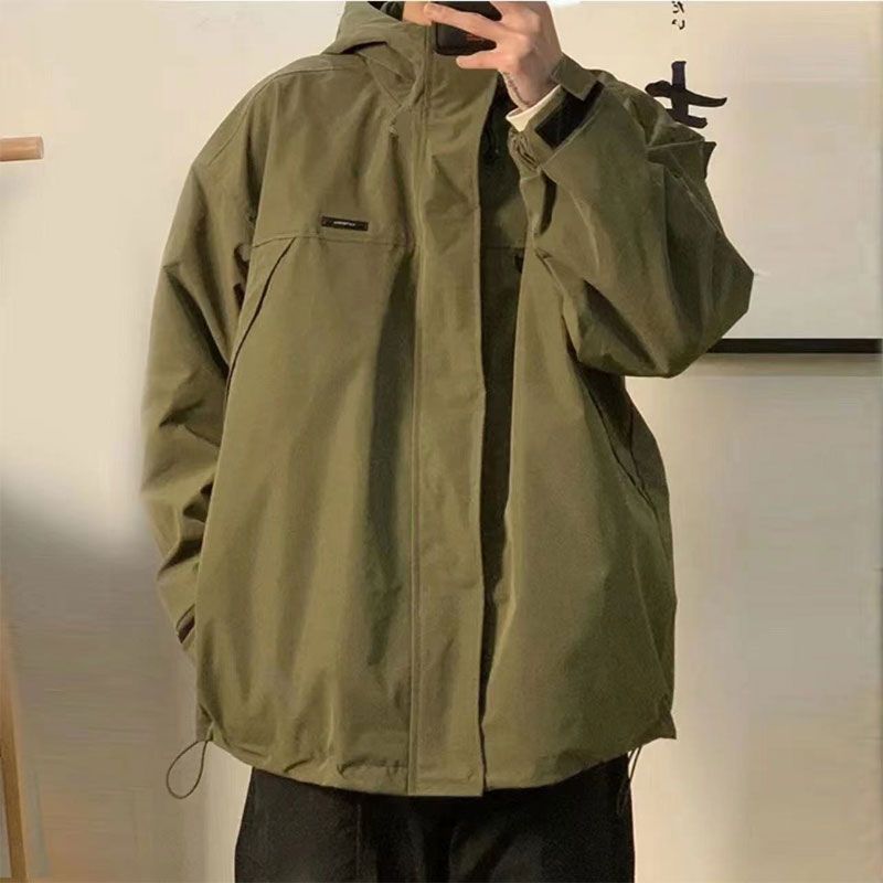 Japanese retro windproof waterproof jacket heavy industry jacket men's spring new loose all-match ins trend jacket