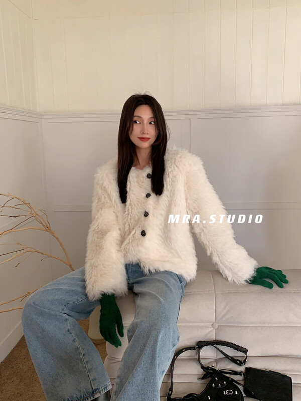 【MRA】Oufan big-brand sense long-haired warm fur M9025