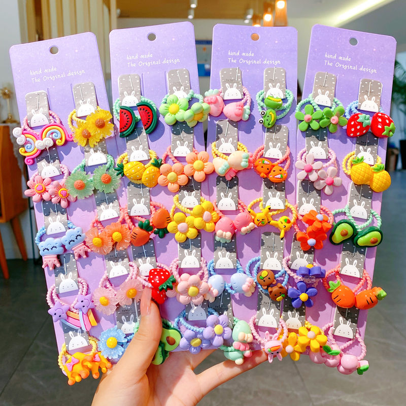 Fruit cute small rubber band baby braid baby hair accessories headdress hair ring hair rope head rope children girls girls