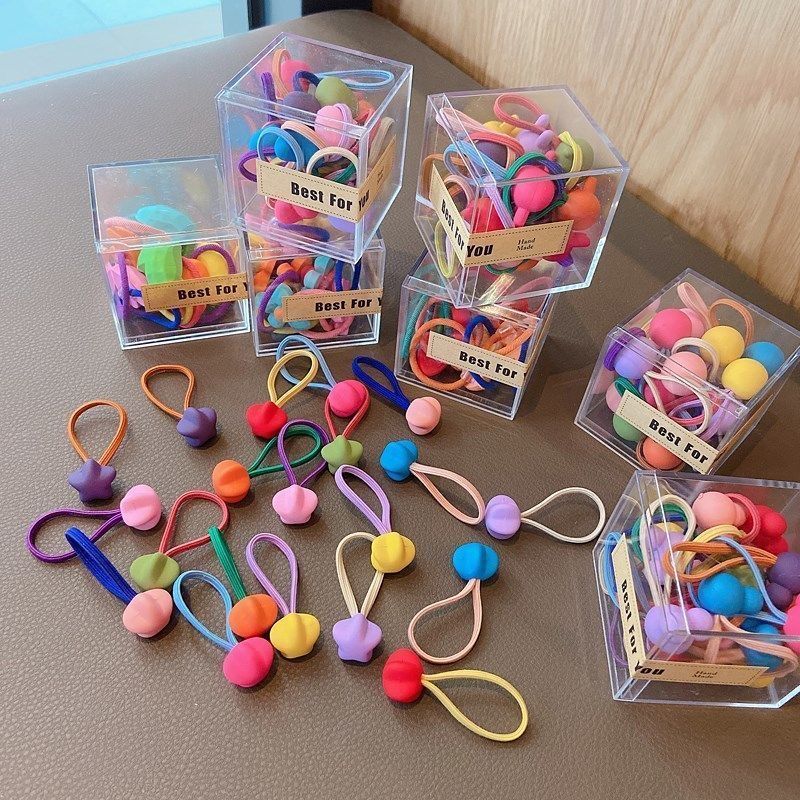 Children's rubber band high elasticity does not hurt hair net red hair accessories hair circle little girl cute sweet tie head rope