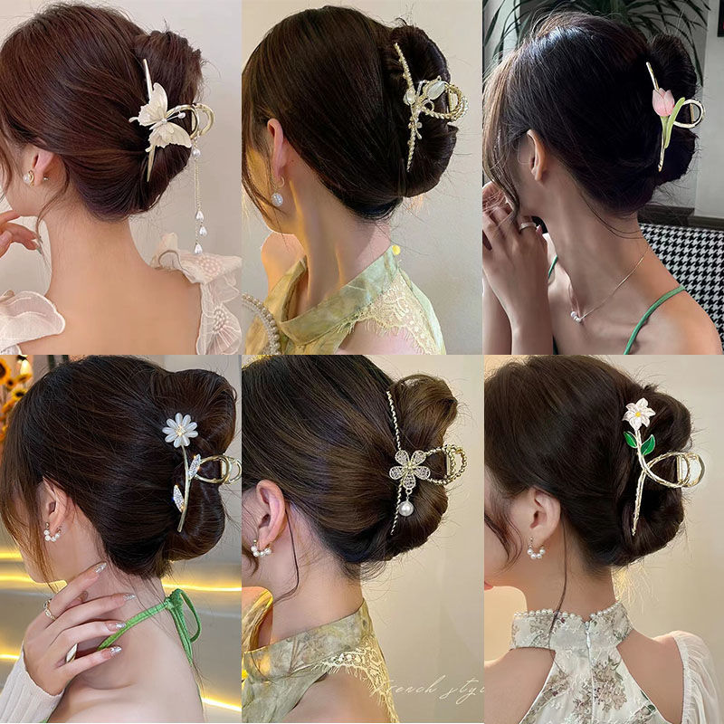 Summer new large metal hair clip elegant temperament back head clip shark clip hair multi-disc hair clip female