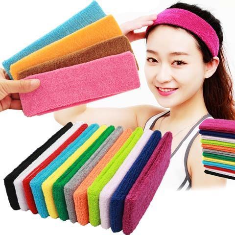 Yoga sports headband candy-colored net red dish hair towel material elastic hair ring hair accessories head hoop head accessories when washing face