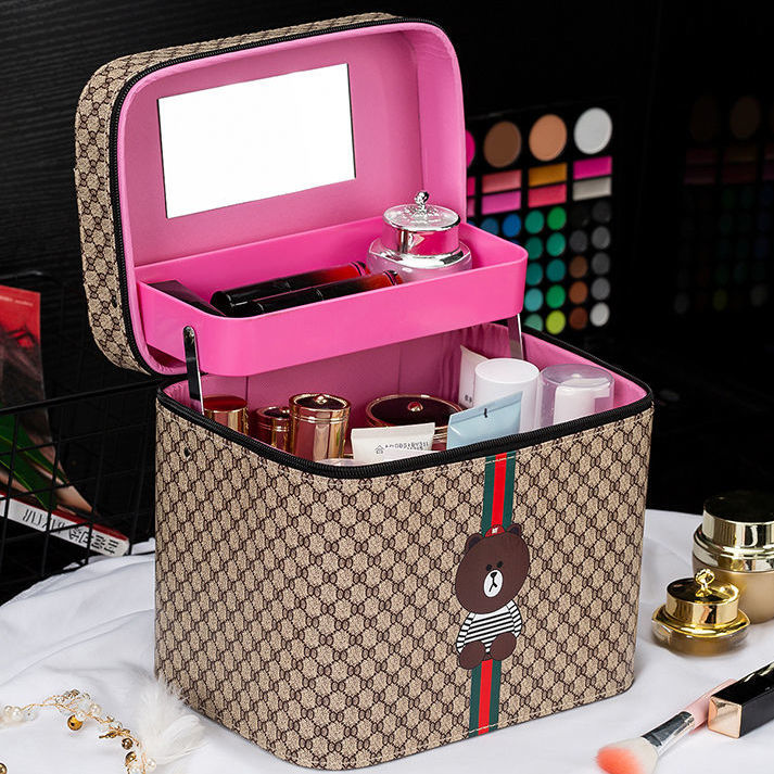 Cosmetic Storage Box Desktop Portable Large Capacity Multifunctional Super Fire Simple Cosmetic Bag Female Cosmetic Case Suitcase