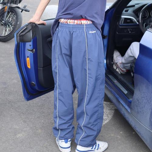 Mid9Summer 2022 22ss spring and autumn light reflective loose beam sports skateboard trousers