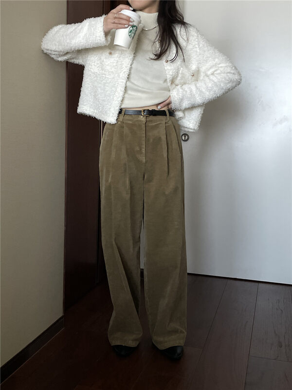 New for winter!【TN】Loose and slim corduroy casual pants YS1-6123# CLS