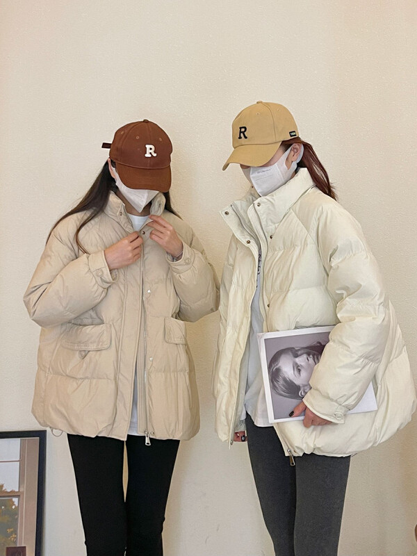 【I-D】Korean solid color warm down jacket (with 90% white duck down) Y9037# L