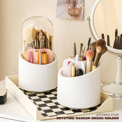 360 rotating ins makeup brush dust-proof storage barrel beauty brush storage box brush tube eyebrow pencil eye brush storage tube