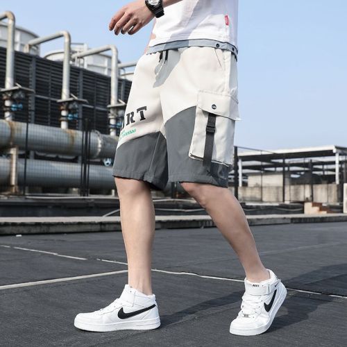 Men's shorts summer thin section trendy all-match beach pants handsome loose Korean student ins casual five-point pants
