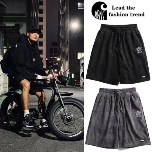 Shawn Yue straight casual shorts men's summer wear loose tide brand ins Japanese trend couple running five-point pants