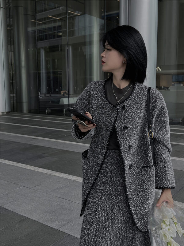 [SOUL] Big brand minimalist temperament woolen short coat 2824# CLS